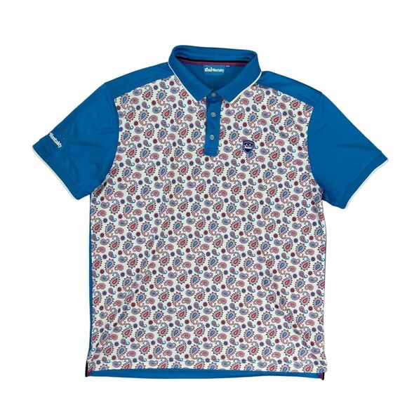 Bunker Mentality Paisley Short Sleeve Golf Polo Shirt Mens XXL - Picture 1 of 9